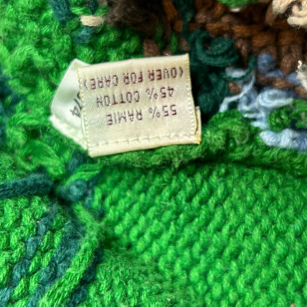 Susan Bristol Vintage 1995 Hand Knit Farm Animal Cardigan Sweater Womens Large - Picture 6 of 7